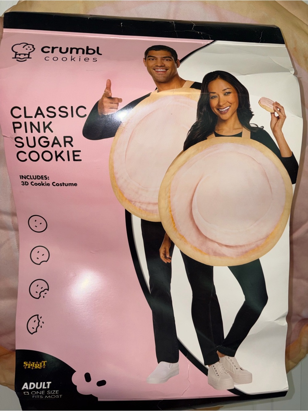 Crumbl Cookies Classic Pink Sugar Cookie Costume - Pink one size